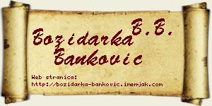 Božidarka Banković vizit kartica